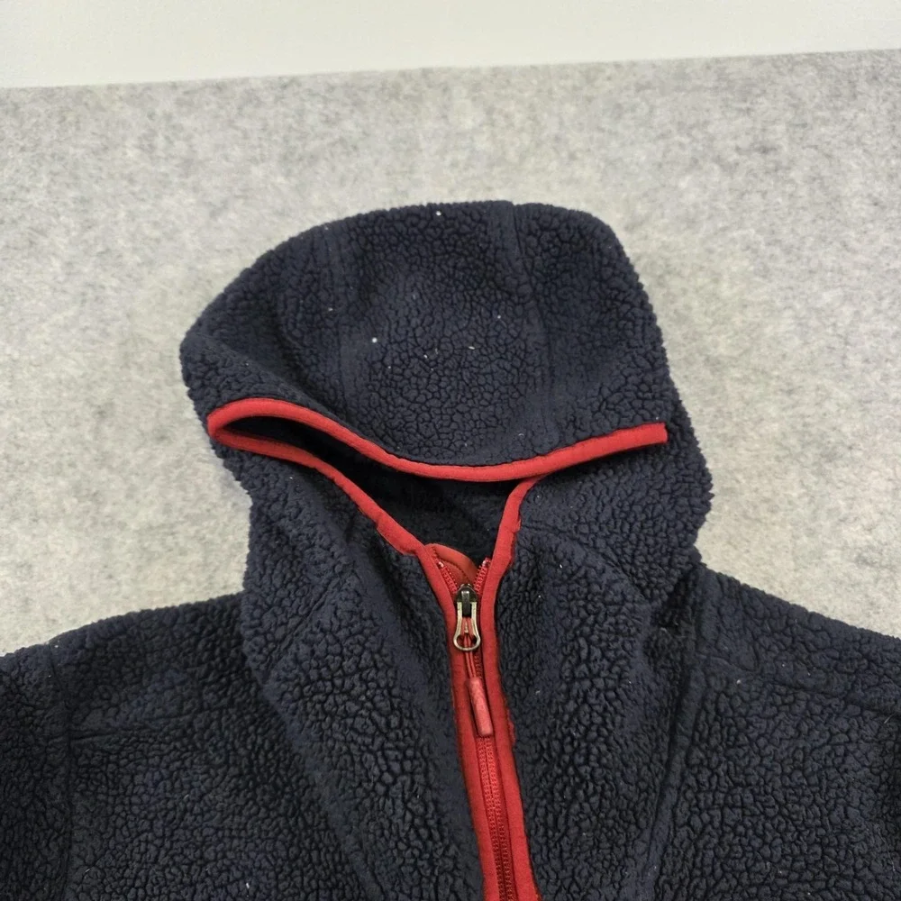 The North Face Campshire Hoodie Mens Small Blue Sherpa Fleece 1/4‎ Zip Pullover